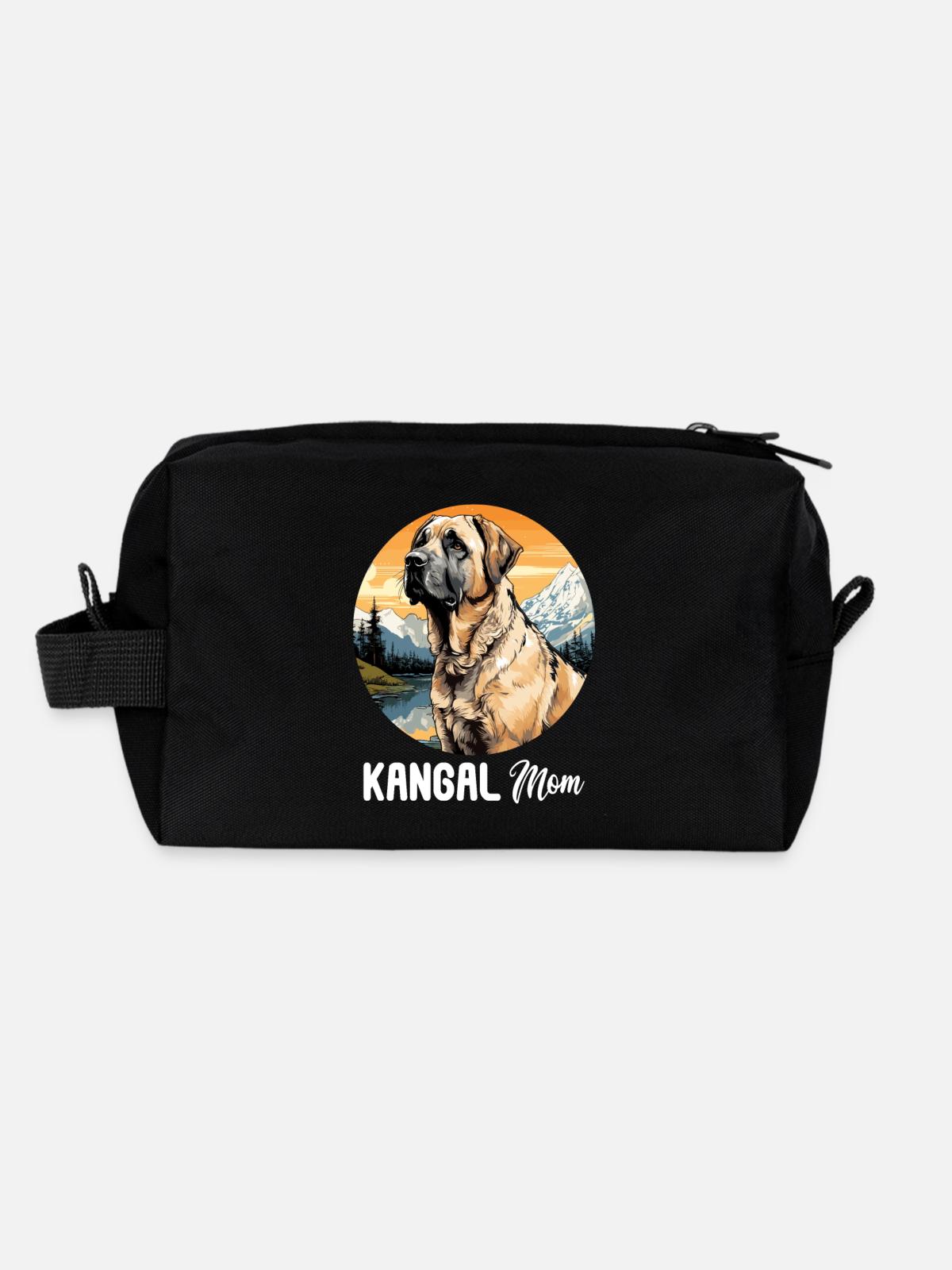 Hund Kangal - Recycelte Kulturtasche - Schwarz - Hinten