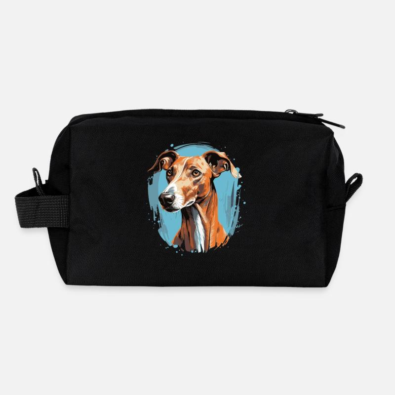 Chien Azawakh Trousse de toilette en tissu recyclé