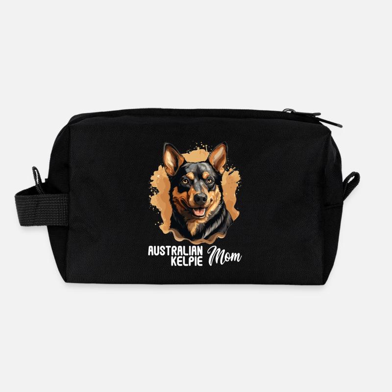 Chien Kelpie australien Trousse de toilette en tissu recyclé