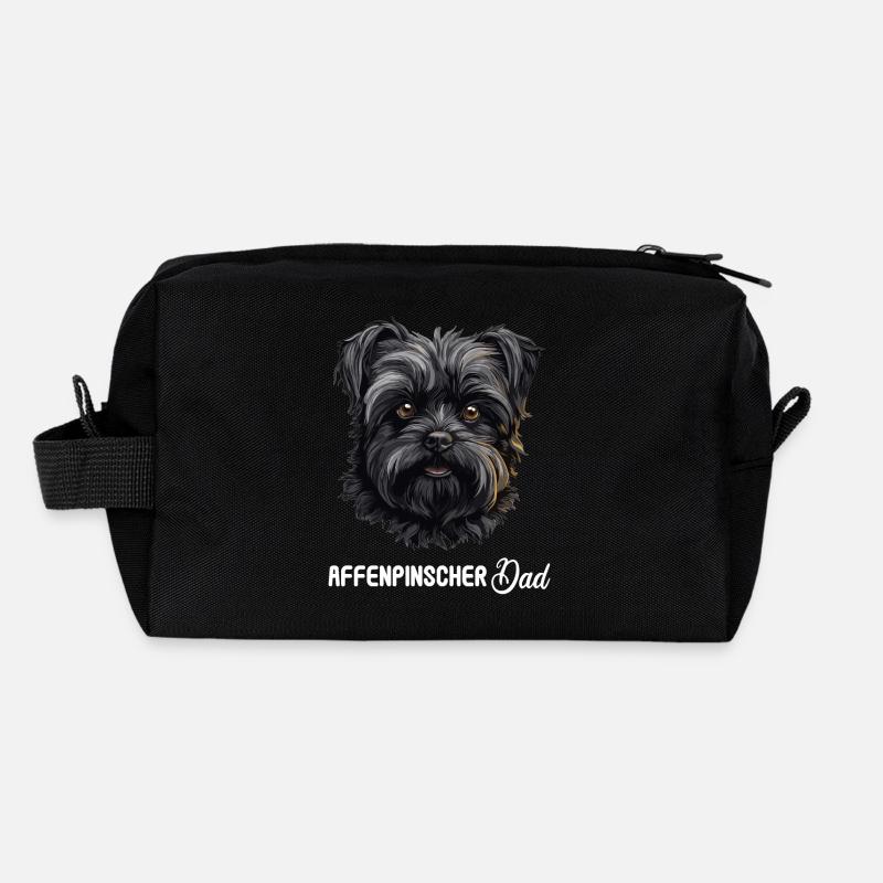 Chien Affenpinscher Trousse de toilette en tissu recyclé