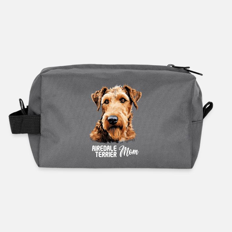 Hund Airedale Terrier Recycelte Kulturtasche