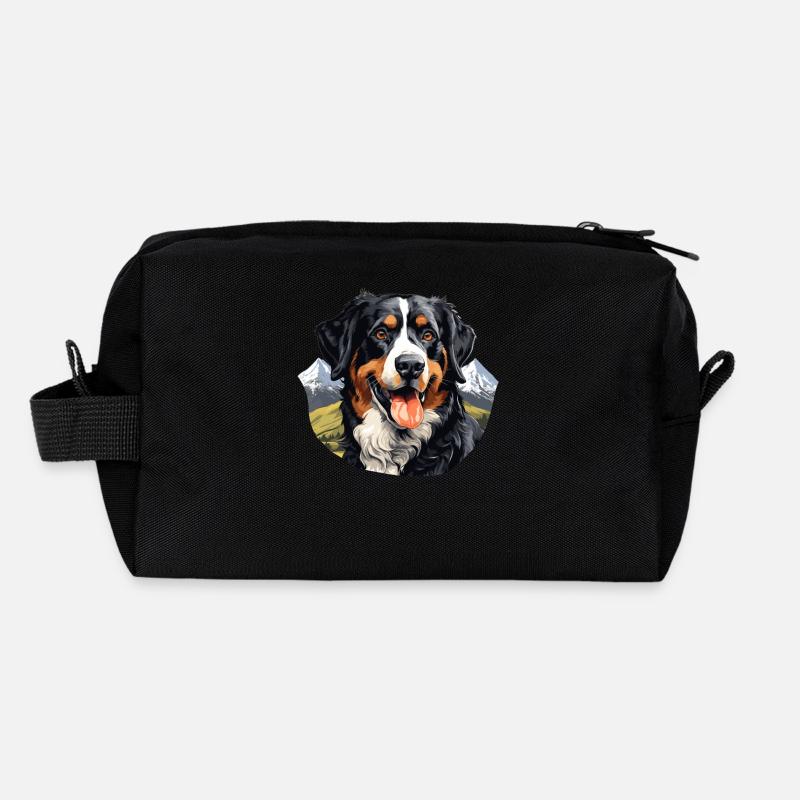 Hund Appenzeller Sennenhund - Recycelte Kulturtasche - Schwarz
