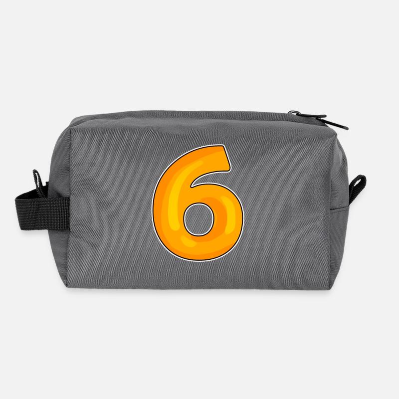 Sechs Zahl 6 Nummer Recycelte Kulturtasche