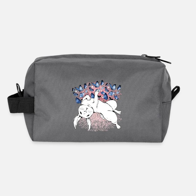 Bunny Nature Spring Butterflies Insects Recycled Toiletry Zip Bag