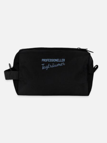Professioneller Tagträumer - Recycelte Kulturtasche - Schwarz - Hinten