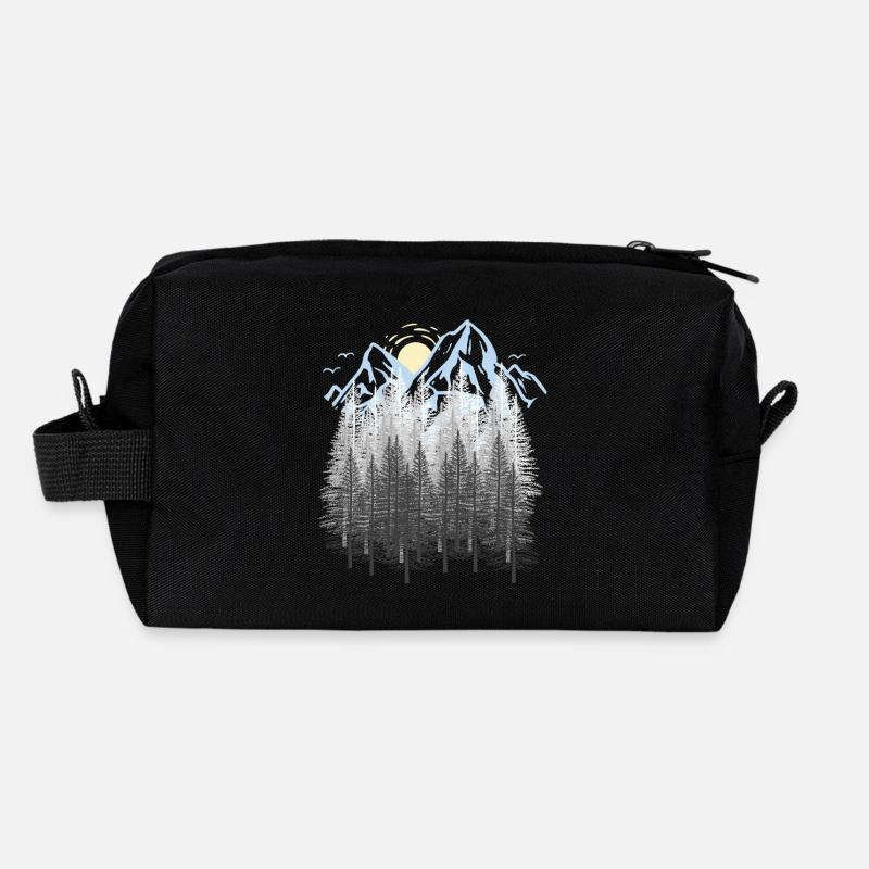 Mountains, Nature, Mountains, Forest, Coniferous Forest, Firs, Brerg Recycled Toiletry Zip Bag