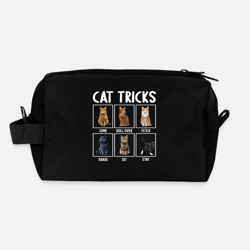 Chat Chats Astuces Chats Drôles Trousse de toilette en tissu recyclé