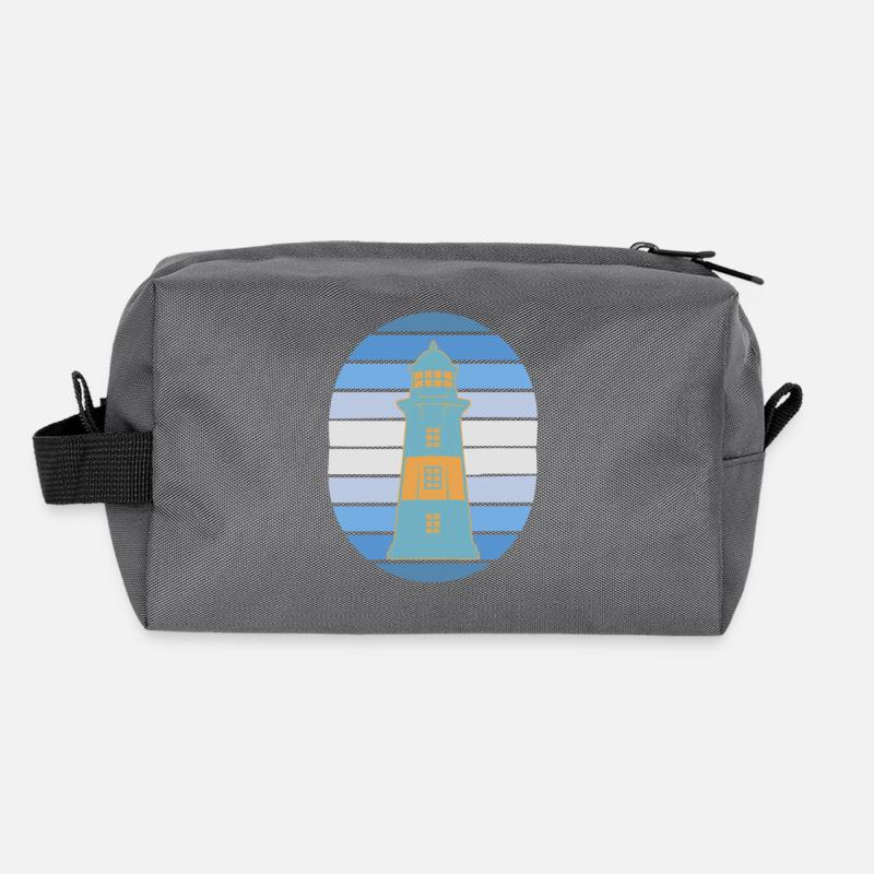 Lighthouse Signal Maritime Lighthouses Recycled Toiletry Zip Bag