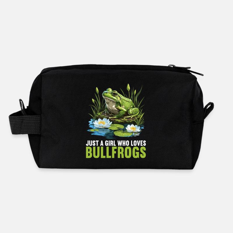 Grenouilles-taureaux Grenouille-taureau Trousse de toilette en tissu recyclé