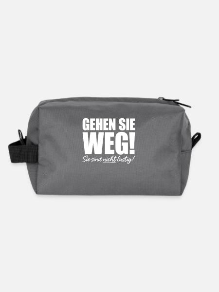 Gehen Sie Weg Sie Sind Nicht Lustig Joke Sarkasmus - Recycelte Kulturtasche - Anthrazit - Hinten