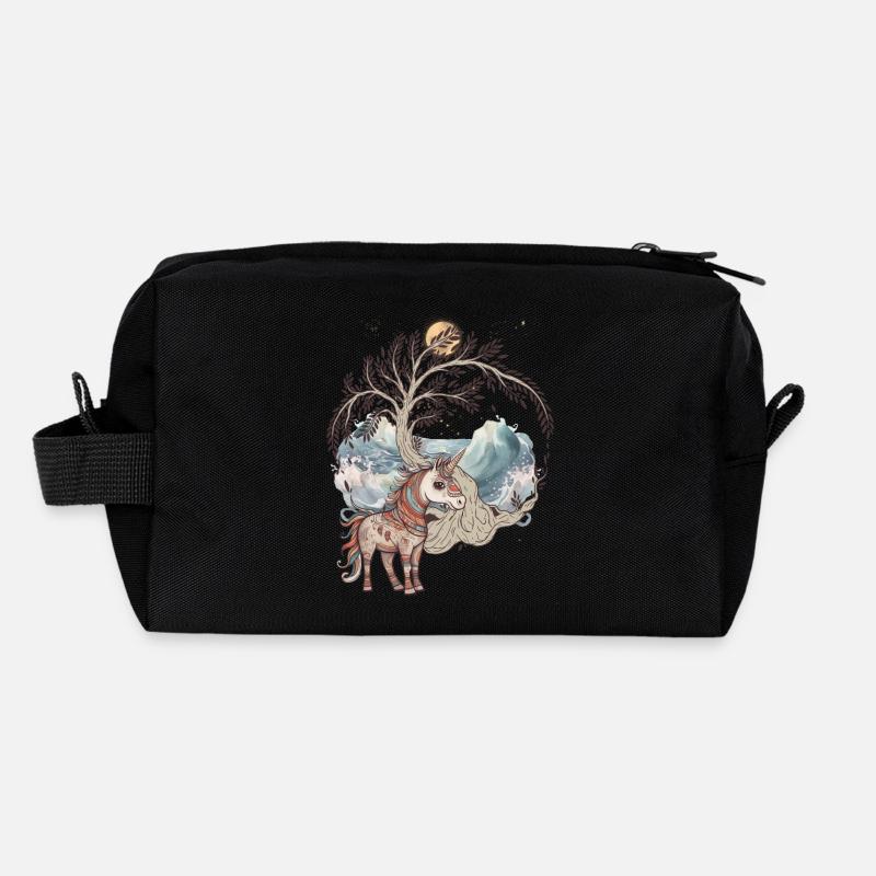 Mystical Unicorn Unicorns Horse Horses Mythical Creatures Recycled Toiletry Zip Bag