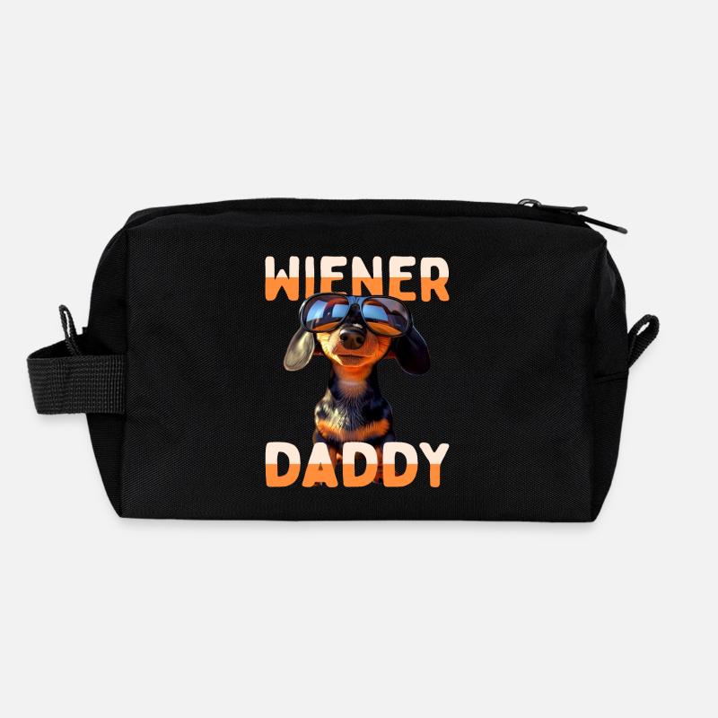 Viennese Daddy Dachshund Dad Dachshund Dad Father's Day Recycled Toiletry Zip Bag
