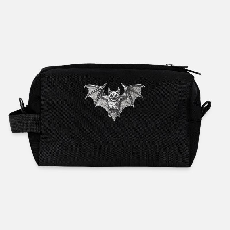 Bat Fledermäuse Fledermaus - Recycelte Kulturtasche - Schwarz