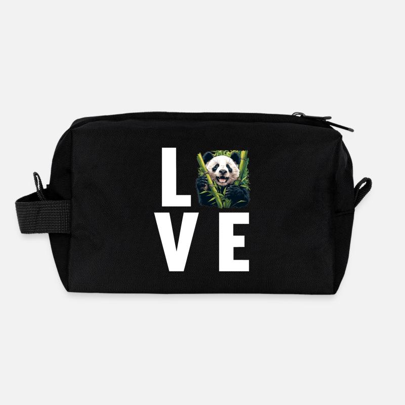 Panda géant Pandas Große Pandas Großer Panda Trousse de toilette en tissu recyclé