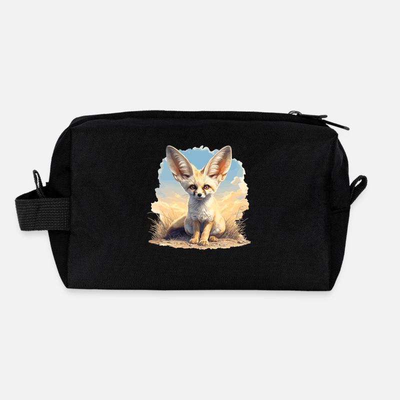 Fennec Renard Fenneks Fennek Trousse de toilette en tissu recyclé