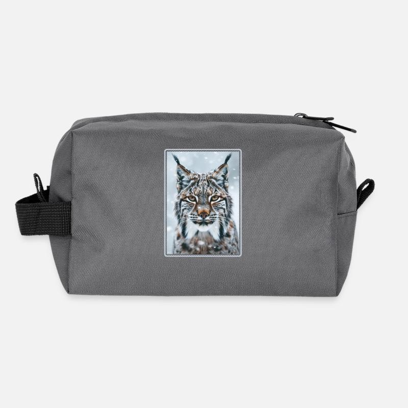 Lynx Luchse Luchs Trousse de toilette en tissu recyclé