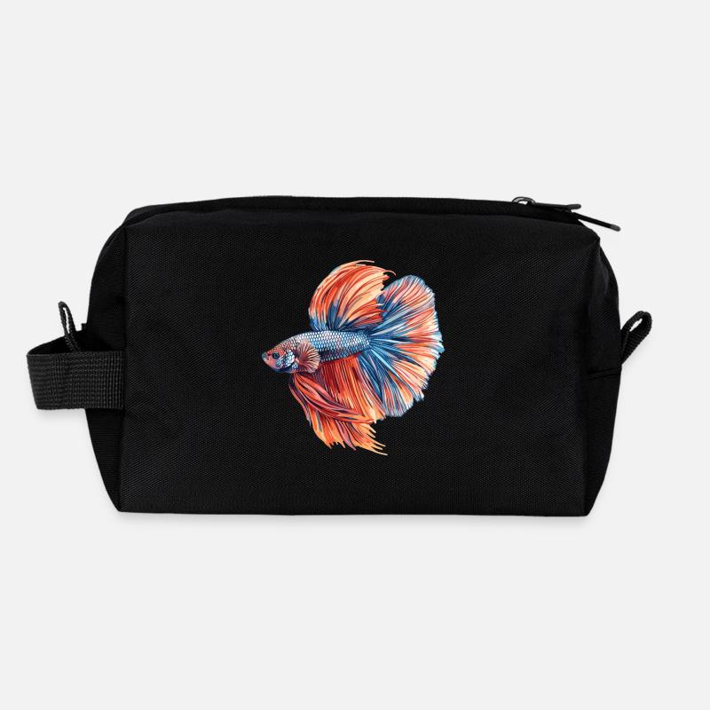 Bettas Betta Fisch Betta - Recycelte Kulturtasche - Schwarz