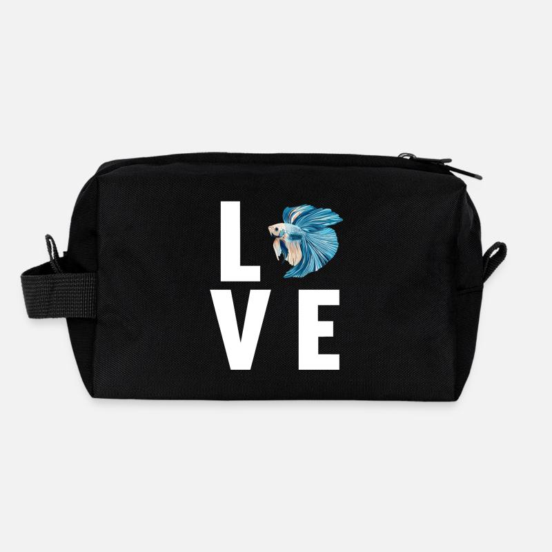 Bettas Betta Fisch Betta - Recycelte Kulturtasche - Schwarz