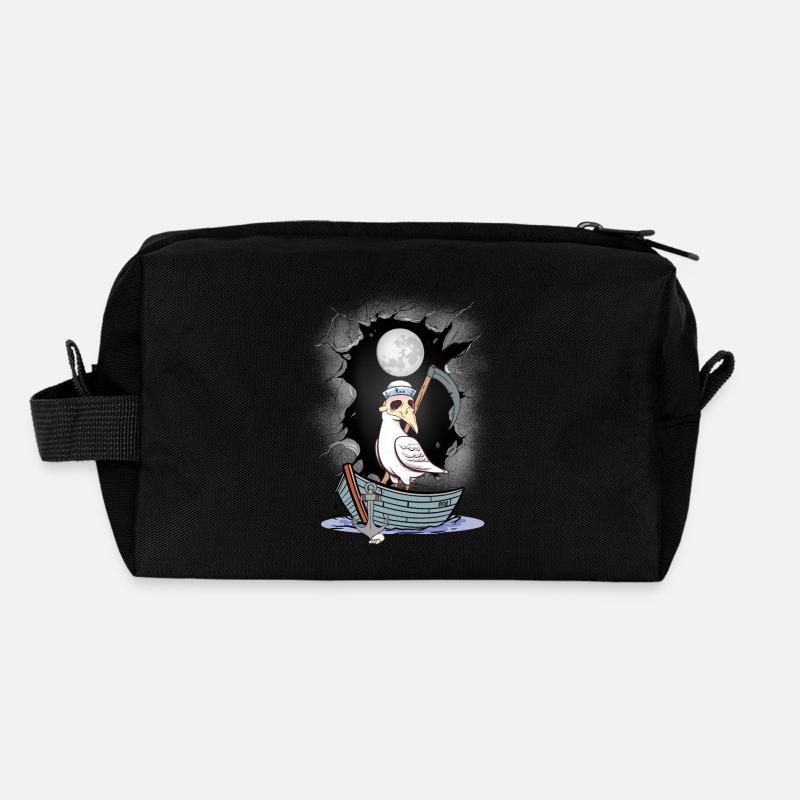 Maritime Halloween, Grim Reaper, Seagull, Seagulls, Bateau Trousse de toilette en tissu recyclé