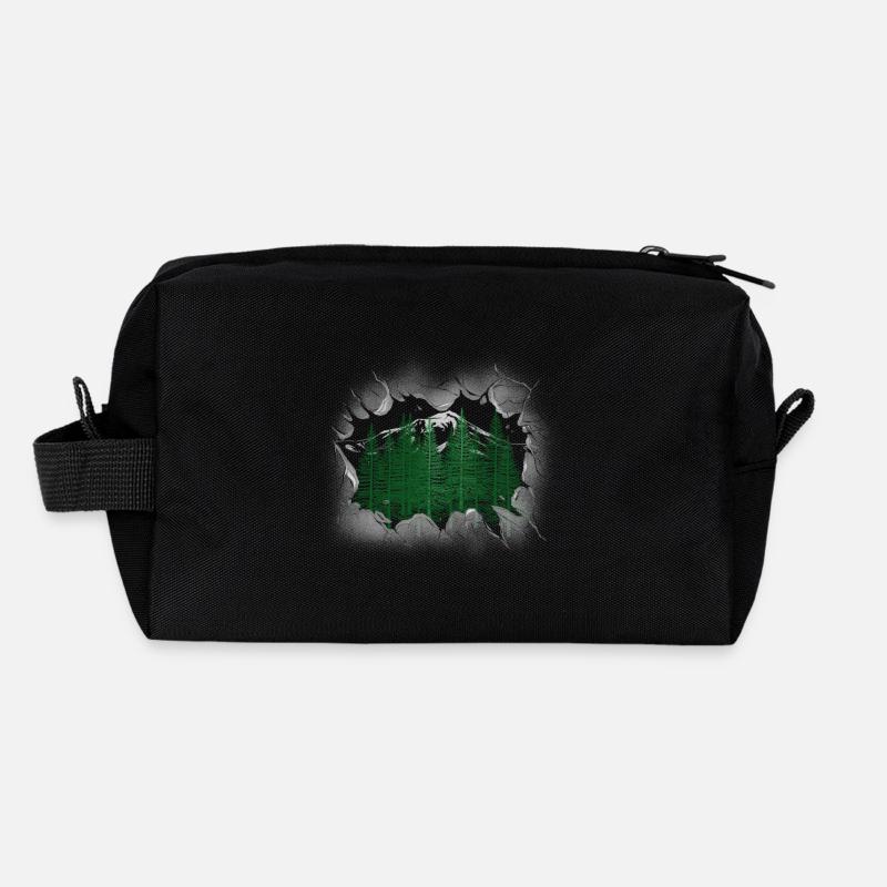 Forest Spruce Coniferous Forest Nature Trees Tree Recycled Toiletry Zip Bag