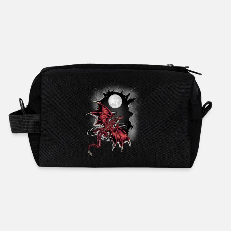 Mond Drachen Drache Fabelwesen - Recycelte Kulturtasche - Schwarz