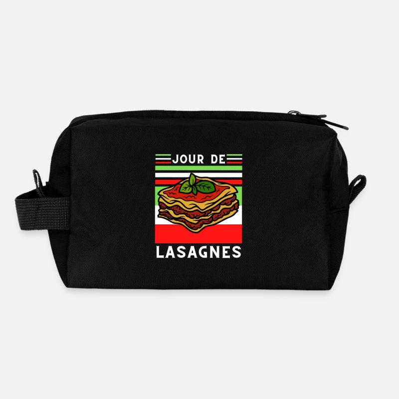 Jour de lasagnes Italie Trousse de toilette en tissu recyclé