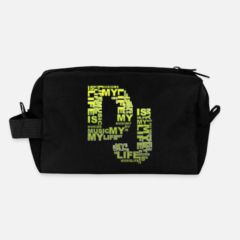 DJ - musique est ma vie Trousse de toilette en tissu recyclé