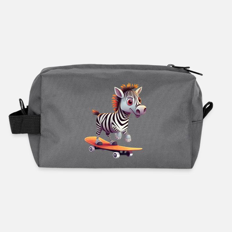 Zebra auf Skateboard - Dynamisches Design Recycelte Kulturtasche