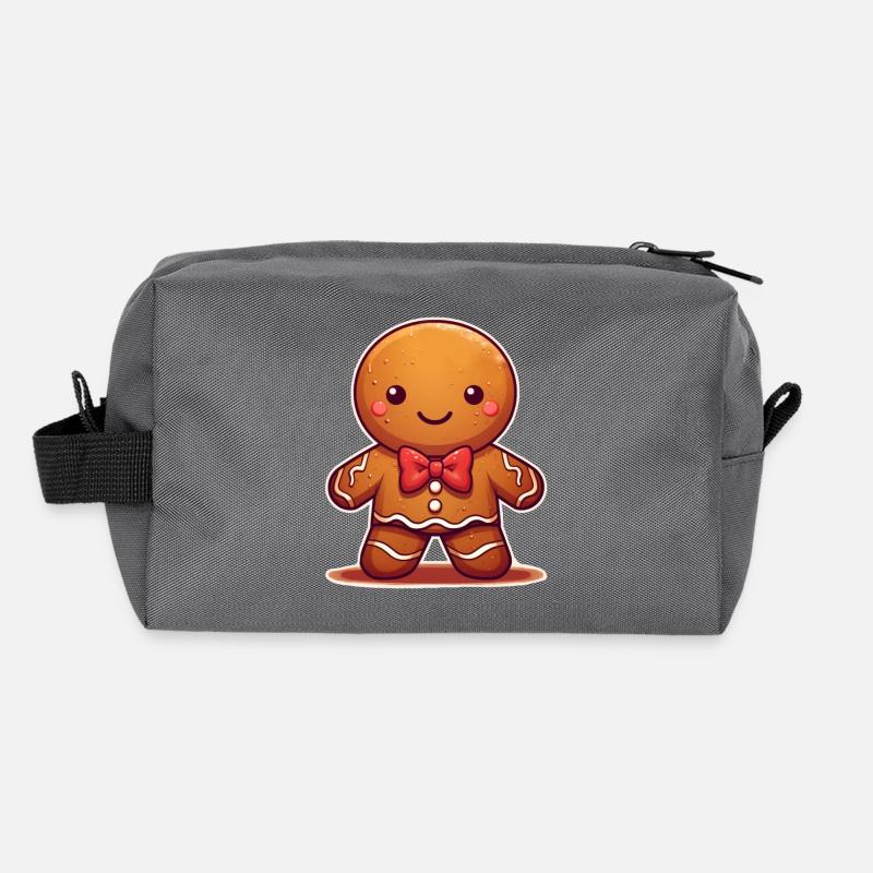 Gingerbread Recycled Toiletry Zip Bag