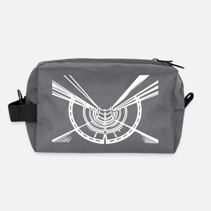 Lignes géométriques Hull Circle View Trousse de toilette en tissu recyclé