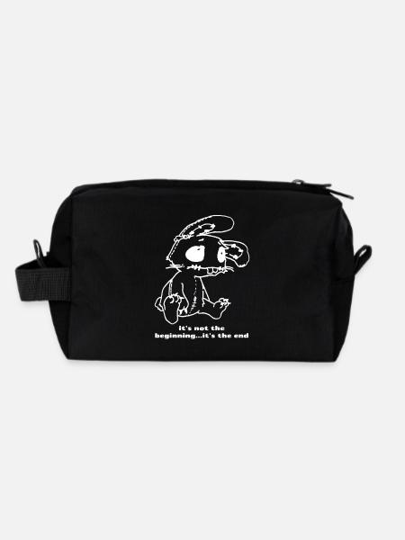 Sad Rabbit - ce n'est pas le début ... c'est la fin - Trousse de toilette en tissu recyclé - noir - Dos