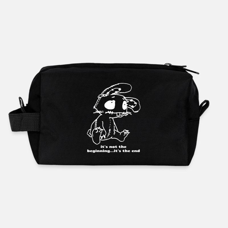 Sad Rabbit - ce n'est pas le début ... c'est la fin Trousse de toilette en tissu recyclé