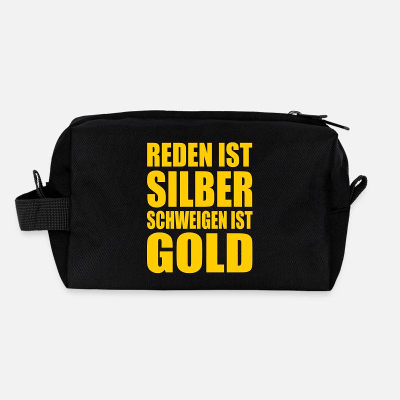 reden ist silber schweigen ist gold Recycelte Kulturtasche