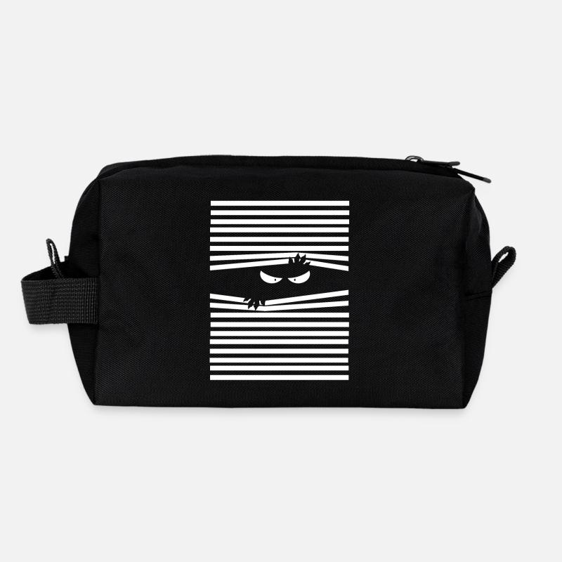 Monstres - Trousse de toilette en tissu recyclé - noir
