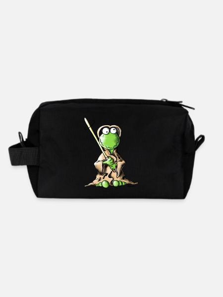 Jedifrosch - Frosch - Recycelte Kulturtasche - Schwarz - Hinten