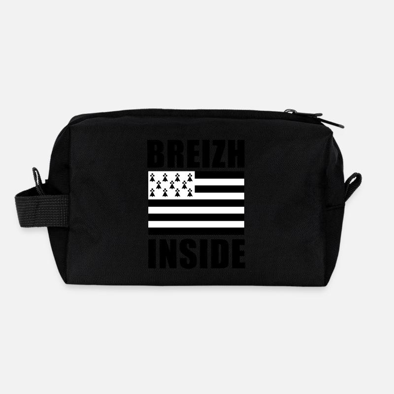 Breizh inside drapeau - Trousse de toilette en tissu recyclé - noir