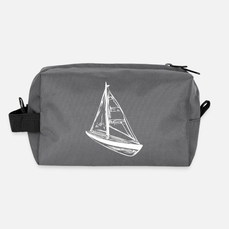 Small sailboat with sails Recycled Toiletry Zip Bag