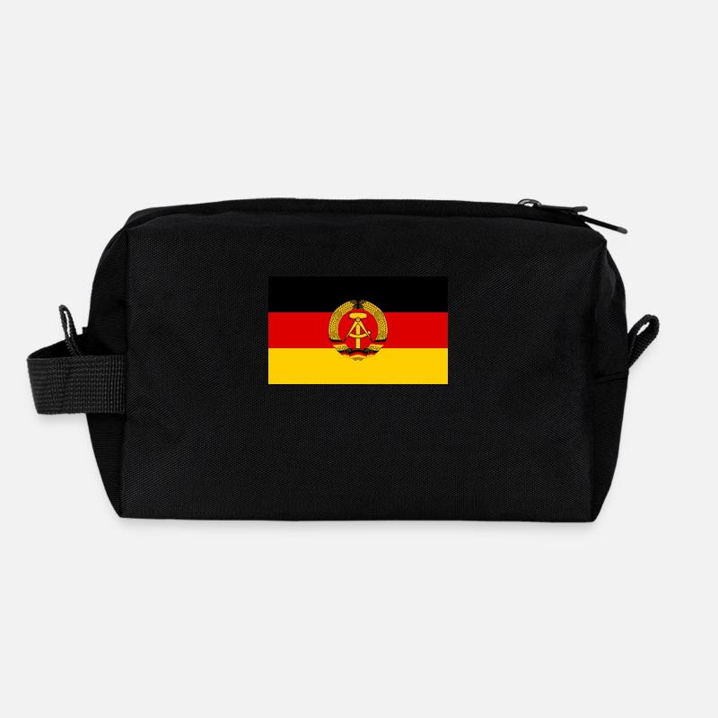 Drapeau de la RDA - Trousse de toilette en tissu recyclé - noir