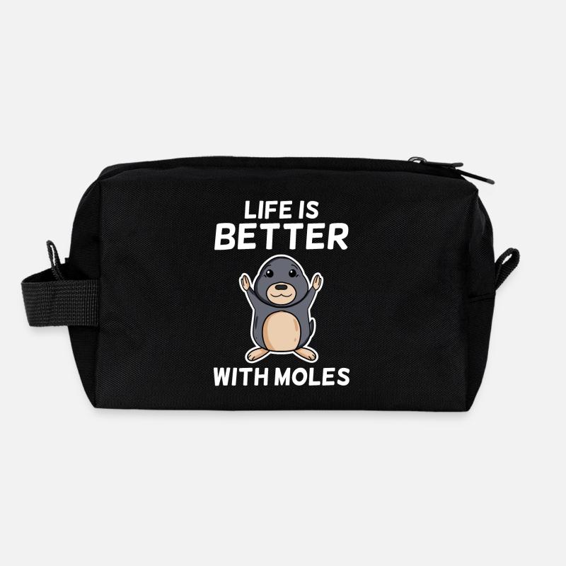 mole - Recycled Toiletry Zip Bag - black