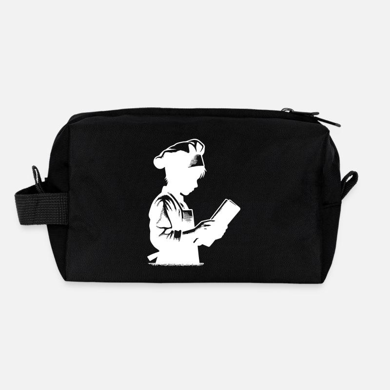 Trainee Chef and Hobby Baker Silhouette Portrait Recycled Toiletry Zip Bag