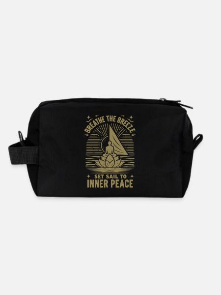 Segeln Yoga The Breeze Inner Peace - Recycelte Kulturtasche - Schwarz - Hinten