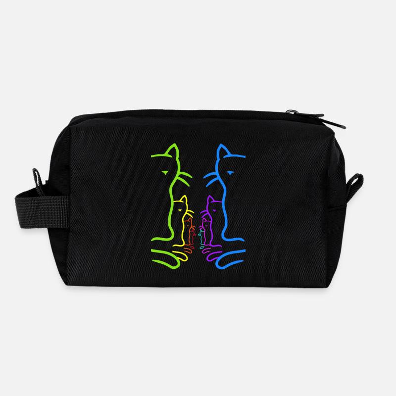LGBT Rainbow Cats Cat Rainbow Flag Recycled Toiletry Zip Bag