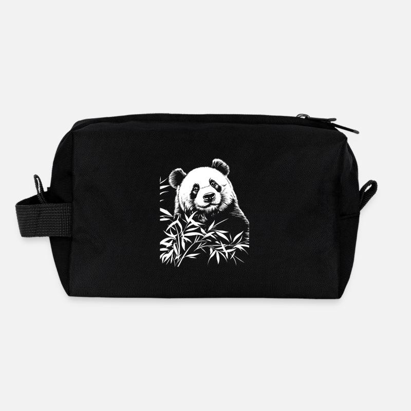 Süßer Panda Floral Dschungel Graphic Recycelte Kulturtasche