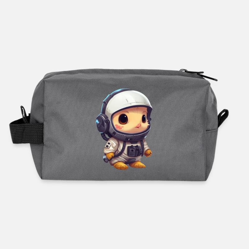 Chicken chick astronaut, cosmonaut in space Recycled Toiletry Zip Bag