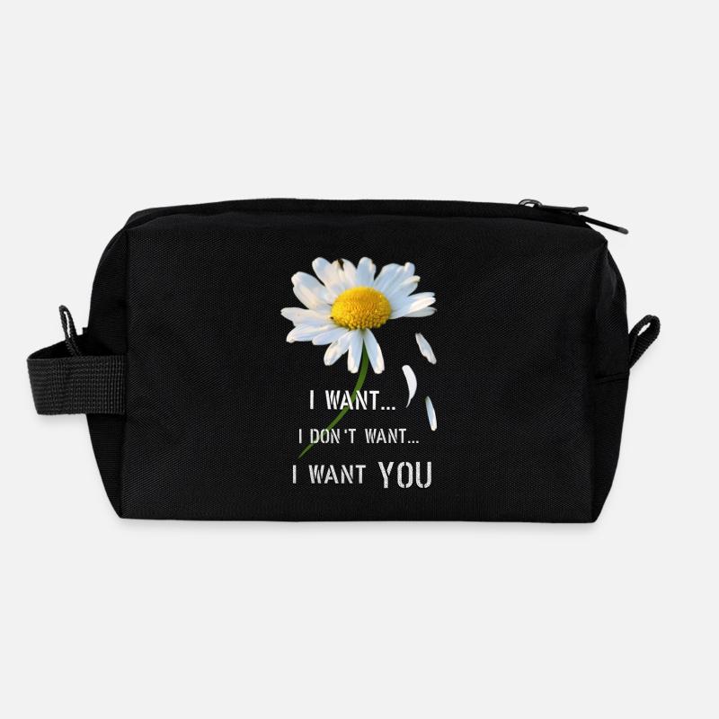 Ich will ich will nicht ich will dich - Recycelte Kulturtasche - Schwarz