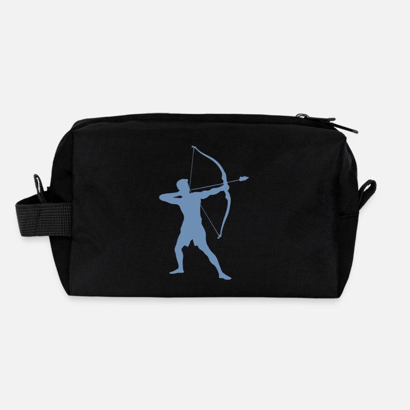 Silhouette d’archer, précise Trousse de toilette en tissu recyclé