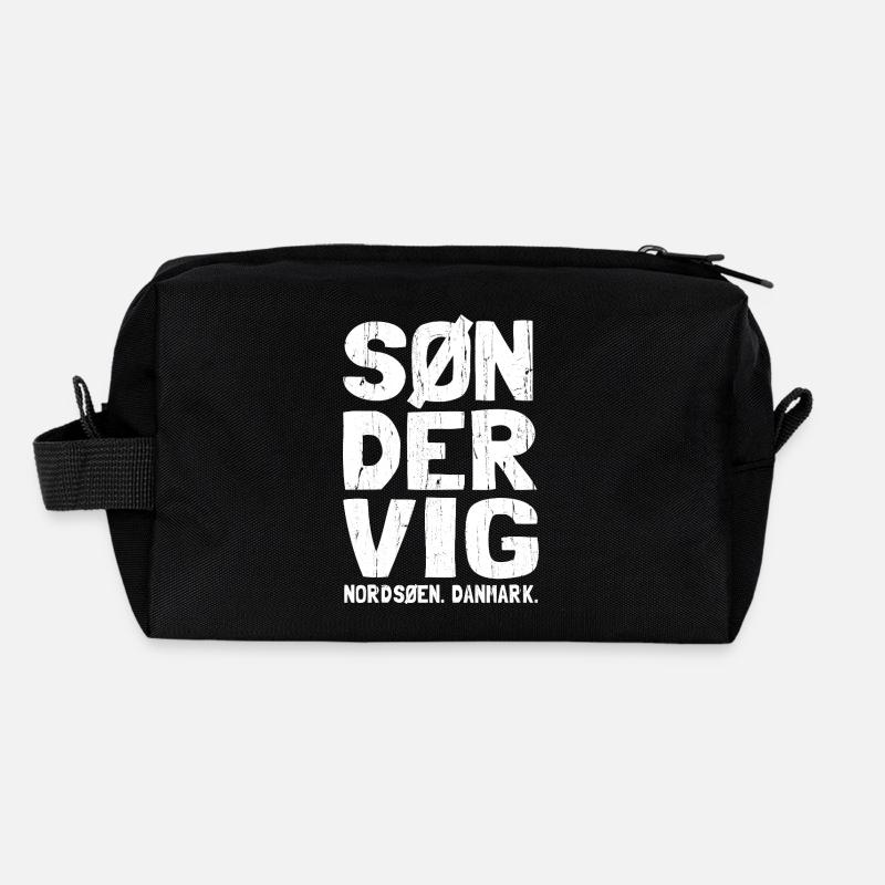 Söndervig, Westjütland, Dänemark, Hvide Sande - Recycelte Kulturtasche - Schwarz