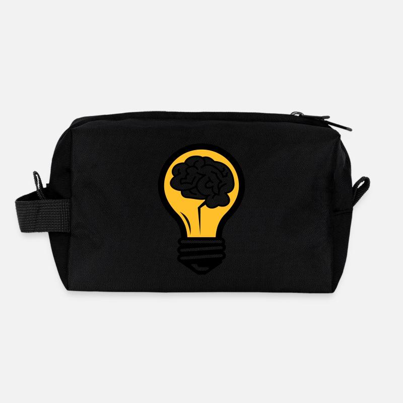 Light bulb with a brain Recycled Toiletry Zip Bag