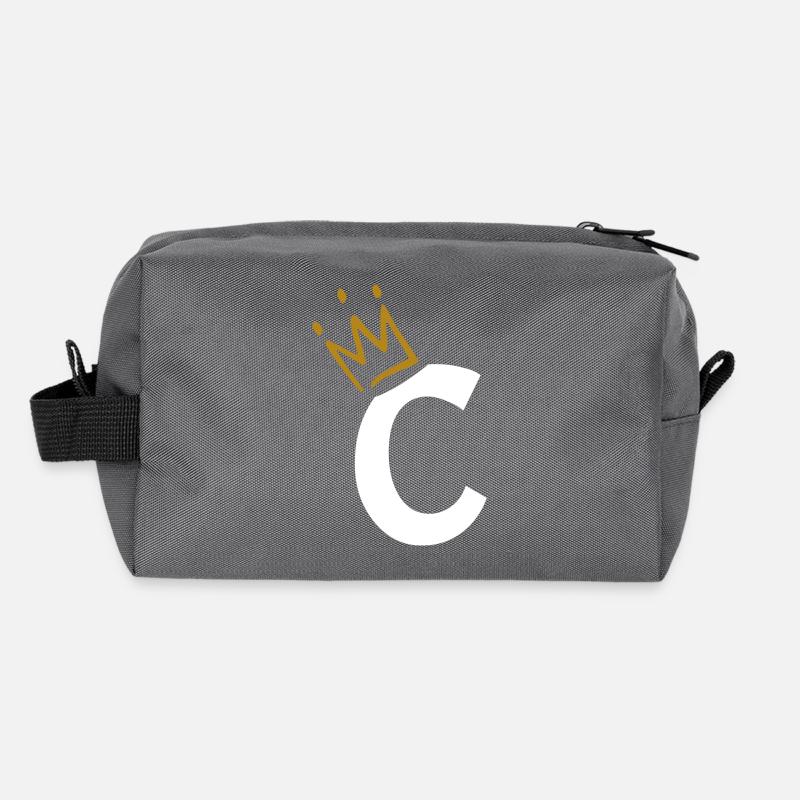 Letter C - initial letter C Recycled Toiletry Zip Bag