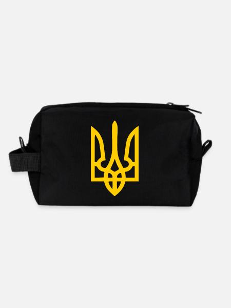 Ukraine - Recycled Toiletry Zip Bag - black - Back